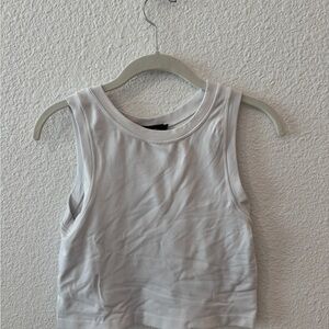 Fabrik White Sleeveless Tank Top